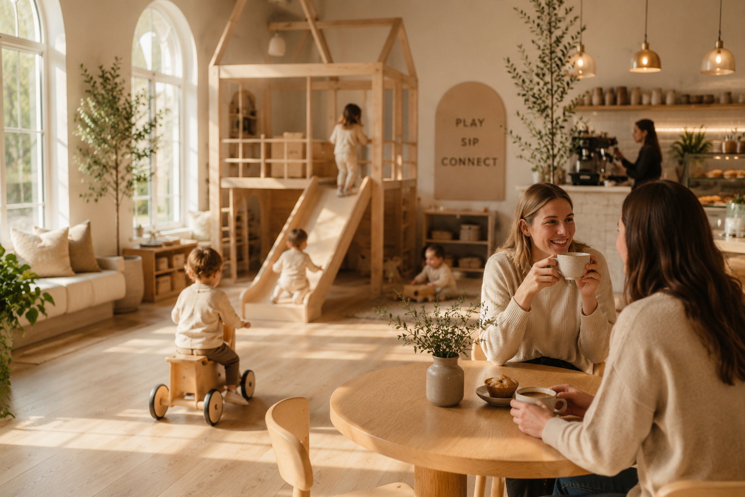 Families enjoying The PlayDate Café